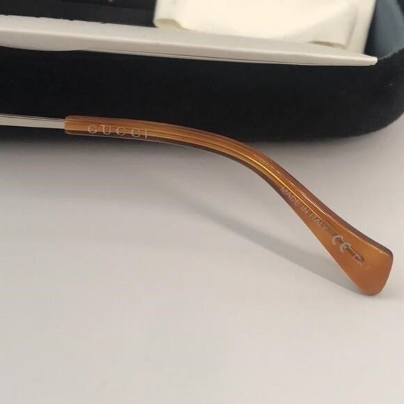 New Authentic Gucci GG1006S 004 Silver Cat-Eye Sunglasses Light Blue Lenses main image 6